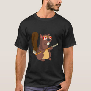 Kanadisches süßes Tiergeschenk Biber Ahornblatt Ho T-Shirt