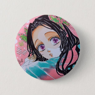 Kanae Kocho Brosche aus dem Anime Demon Slayer Button