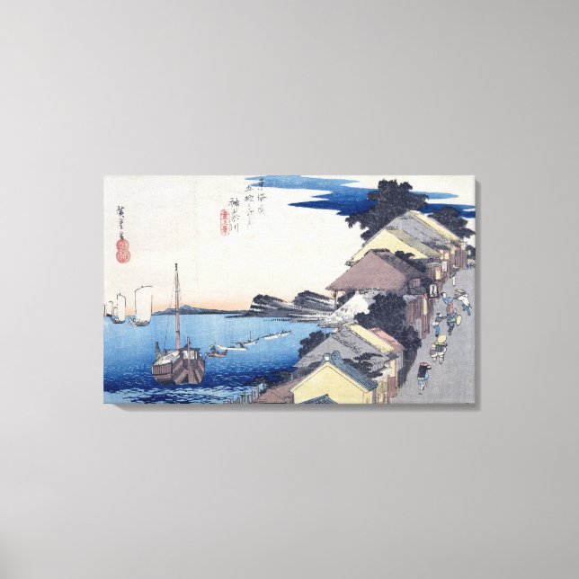 Kanagawa: Blick auf den Rücken Leinwanddruck (Vorderseite)