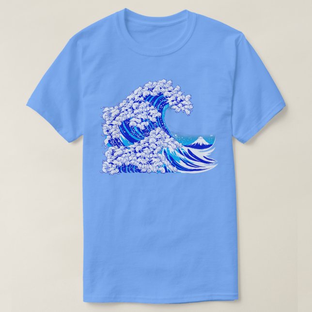 Kanagawa Cat Wave White T-Shirt (Design vorne)