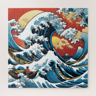 Kanagawa Japanisch Die große Welle Puzzle