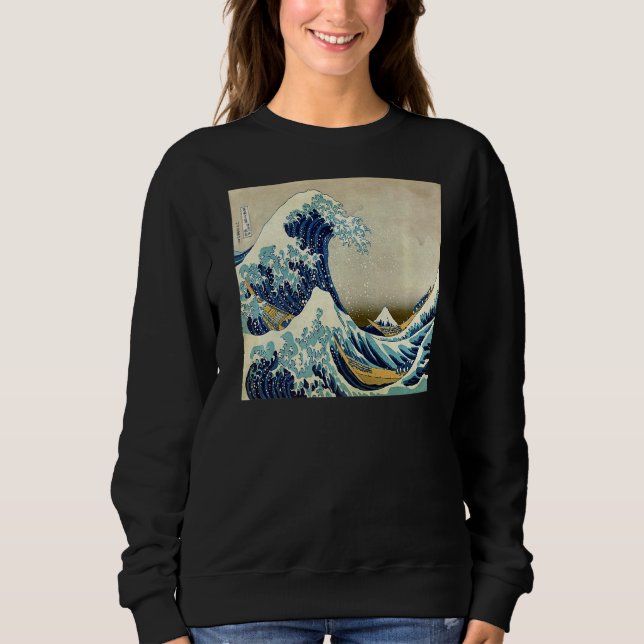 Kanagawa Japanisch The Great Wave Hokusai Sweatshirt (Vorderseite)