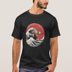 Kanagawa-Wellen-Elch T-Shirt