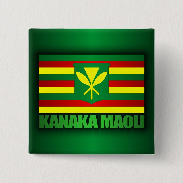 Kanaka Maoli Flag Button (Vorderseite)