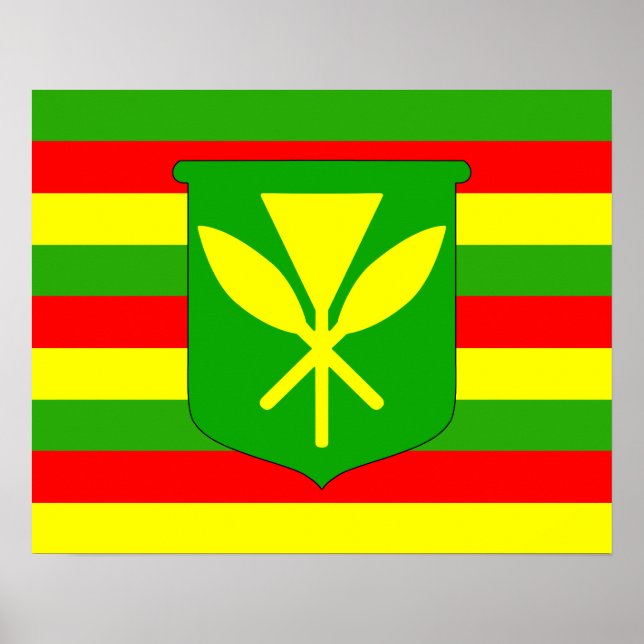 Kanaka Maoli Flag Poster (Vorne)