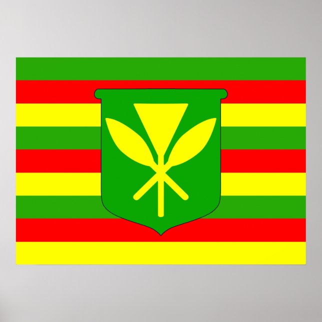 Kanaka Maoli Flag Poster (Vorne)