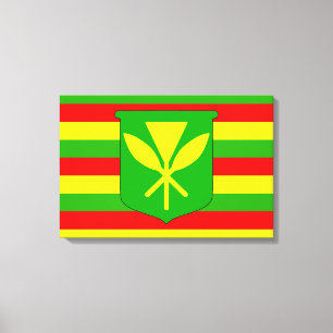 Kanaka Maoli Flagge Leinwanddruck