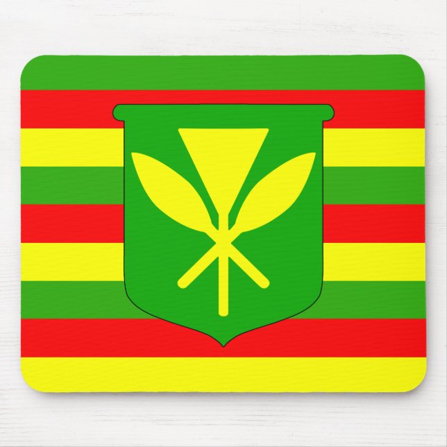 Kanaka Maoli Flagge Mousepad (Vorne)