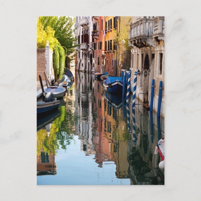 Kanal am Morgen Postkarte (Vorderseite)