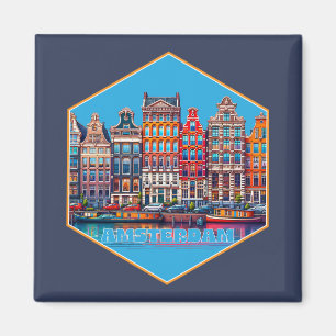 Kanal Amsterdam Niederlande Europa Magnet
