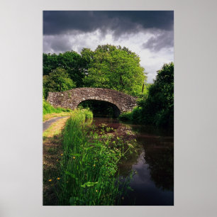 Kanal bei Brecon, Wales, Druck Poster
