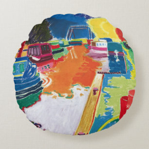 Kanal bei Dundas Rundes Kissen