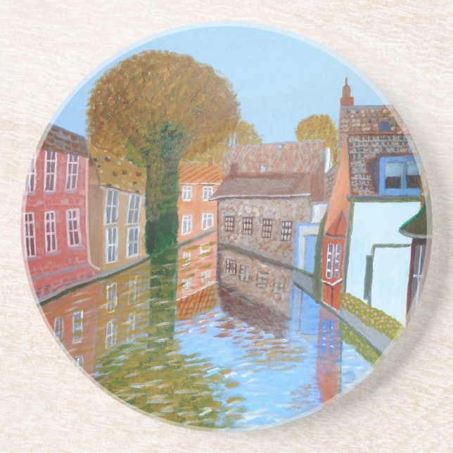 Kanal Brugge Sandstein Untersetzer (Vorne)