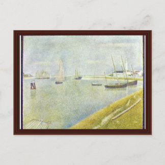 Kanal der Gravelines von Seurat Georges Postkarte