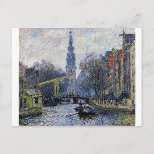 Kanal in Amsterdam von Claude Monet Postkarte