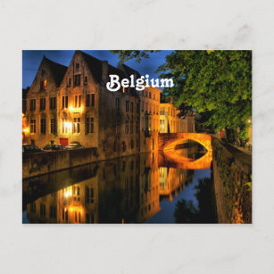 Kanal in Belgien Postkarte