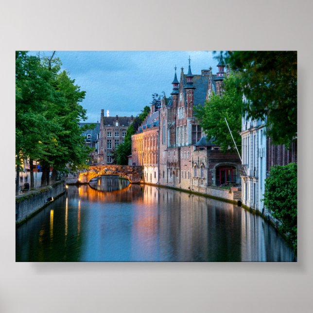 Kanal in Brügge Poster (Vorne)
