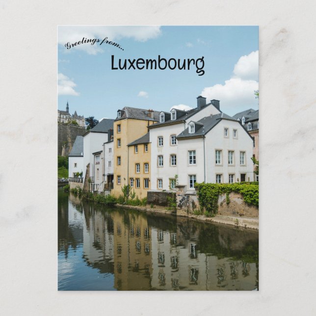 Kanal in Luxemburg Postkarte (Vorderseite)