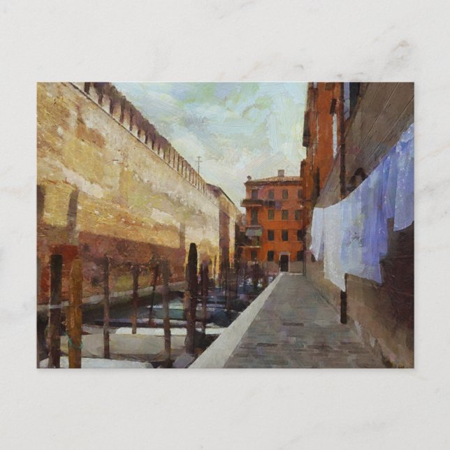 Kanal in Venedig Postkarte (Vorderseite)