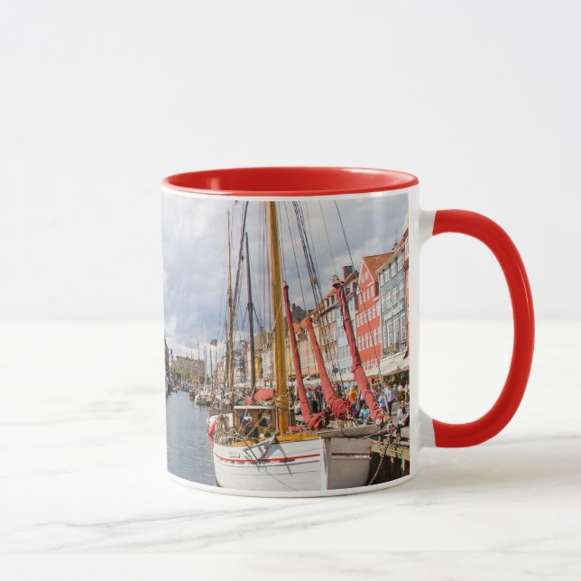 Kanal mit Booten| Kopenhagen Tasse (Rechts)