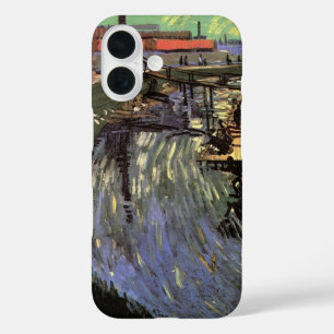Kanal mit Frauen beim Waschen von Vincent van Gogh iPhone 16 Hülle