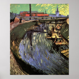 Kanal mit Frauen waschen von Vincent van Gogh Poster