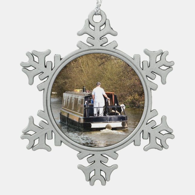 KANAL SCHNEEFLOCKEN Zinn-Ornament (Vorderseite)