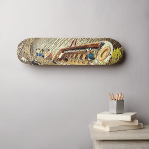 Kanal Segelschiff Pathway Landschaft. Abstrakter K Skateboard