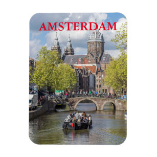Kanal und Kühlschrankmagnet Amsterdam Magnet
