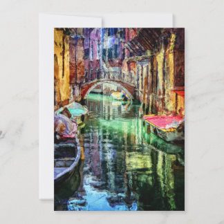Kanal Venedig-Italien Feiertagskarte