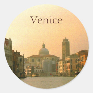 Kanal von Aufklebern Venedigs Italien Runder Aufkleber