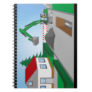 Kanalbaustelle Notizblock