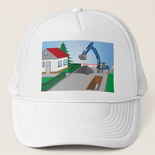 Kanalbaustelle Truckerkappe (Vorderseite)