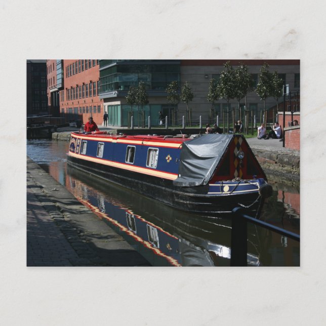 Kanalboot Postkarte (Vorderseite)