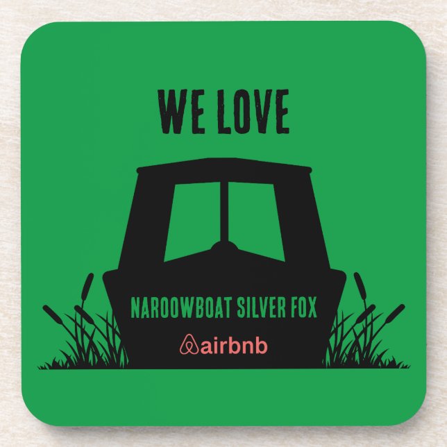 Kanalboot zu mieten getränkeuntersetzer (Vorderseite)