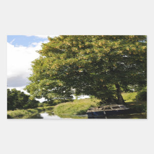 Kanalboote Rechteckiger Aufkleber