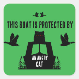 Kanalbootschutz Quadratischer Aufkleber