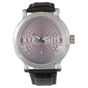 Kanaldeckel Manhattan Armbanduhr