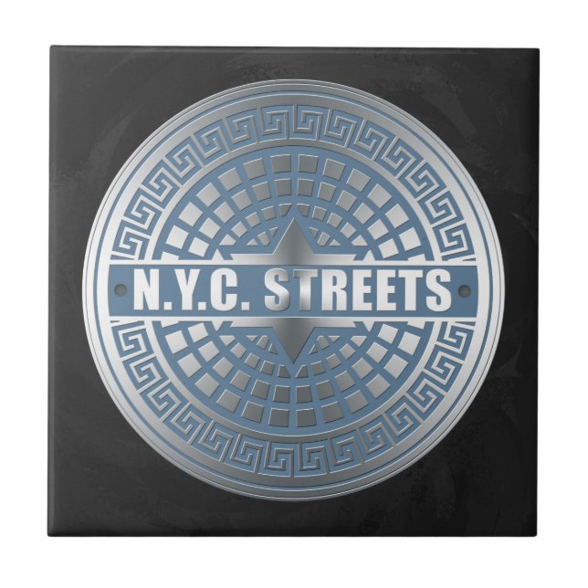Kanaldeckel NYC Fliese (Vorderseite)