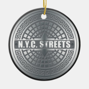 Kanaldeckel NYC Keramikornament