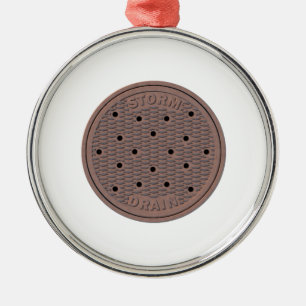 Kanaldeckel Ornament Aus Metall