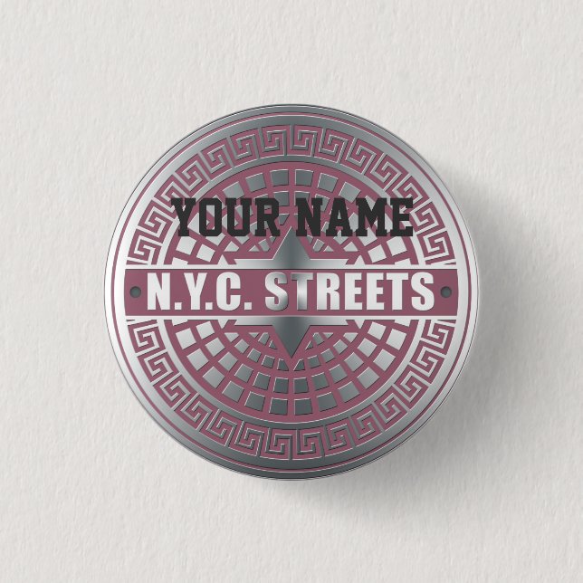 KanaldeckelNYC Button (Vorderseite)