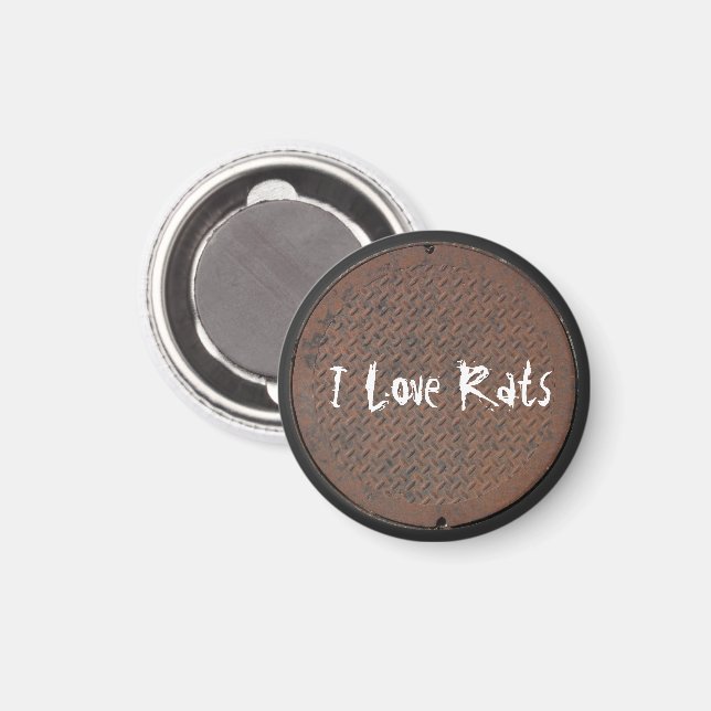 Kanaldeckelserie Magnet (Vorderseite/Rückseite)