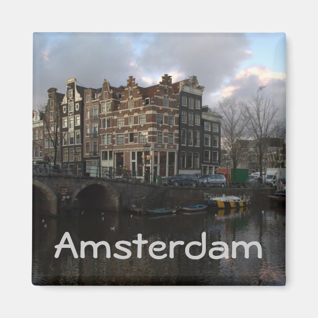 Kanäle in Amsterdam Magnet (Vorne)