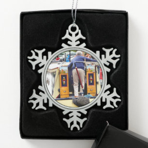 KANÄLE SCHNEEFLOCKEN Zinn-Ornament
