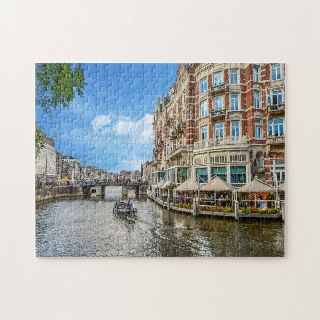 Kanäle von Amsterdam. Puzzle (Horizontal)