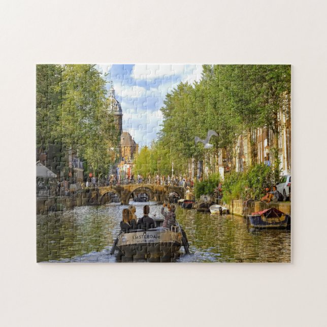 Kanäle von Amsterdam. Puzzle (Horizontal)