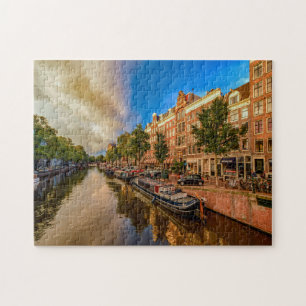 Kanäle von Amsterdam. Puzzle