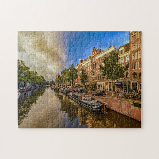 Kanäle von Amsterdam. Puzzle (Horizontal)