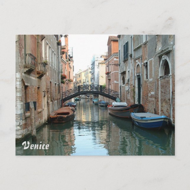 Kanäle von Venedig Postkarte (Vorderseite)